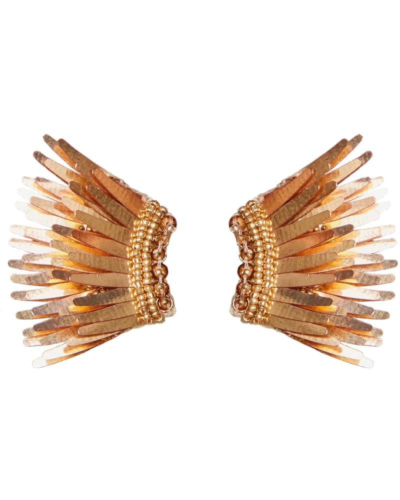 Front of a size one-size-fits-all Mini Madeline Earring Rose Gold in Rose Gold by Mignonne Gavigan. | dia_product_style_image_id:312167